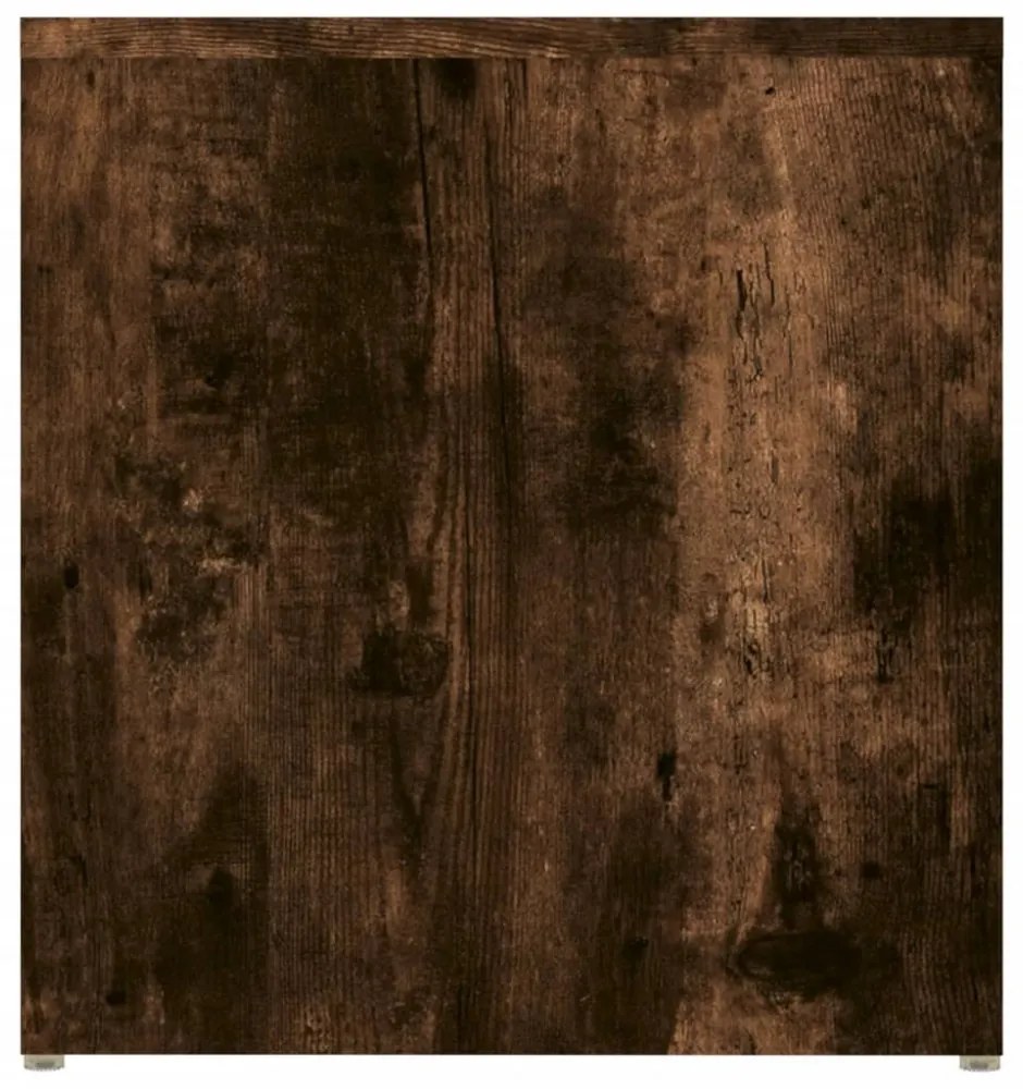 füstös tölgy színű szerelt fa kisasztal 59 x 36 x 38 cm