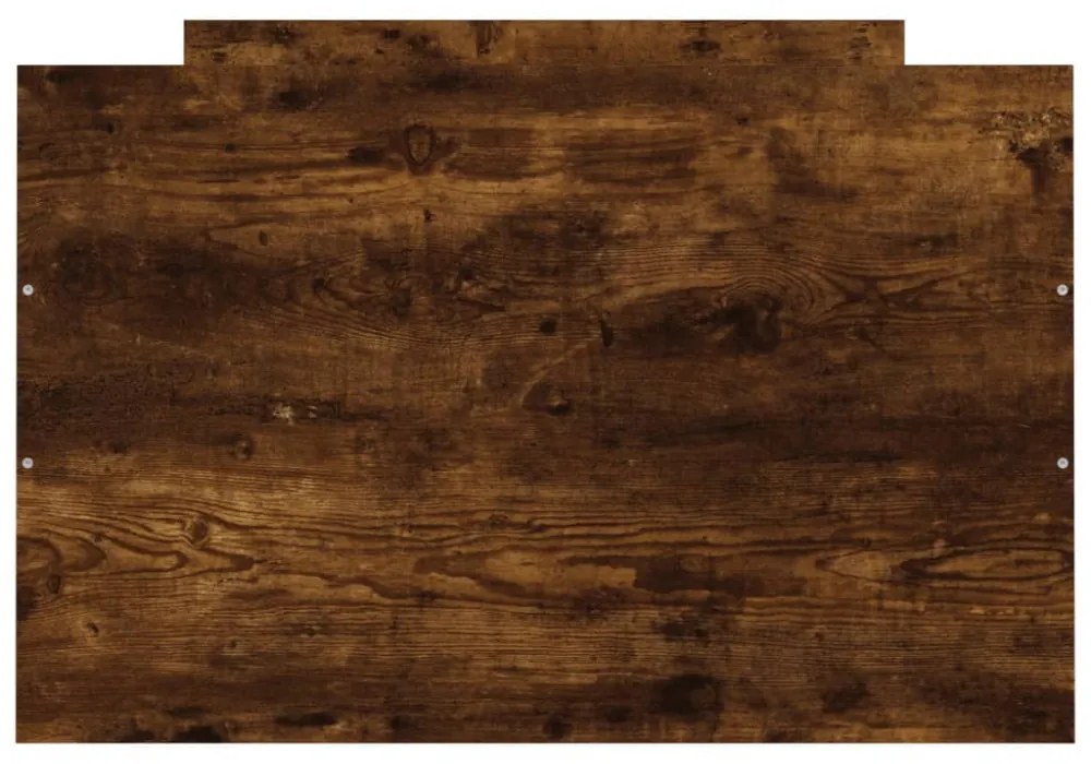 füstös tölgy színű ágykeret fej- és lábtámlával 75 x 190 cm