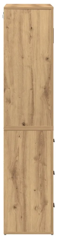 Magas szekrény Mesteri tölgy 80x33x150 cm Ipari fa