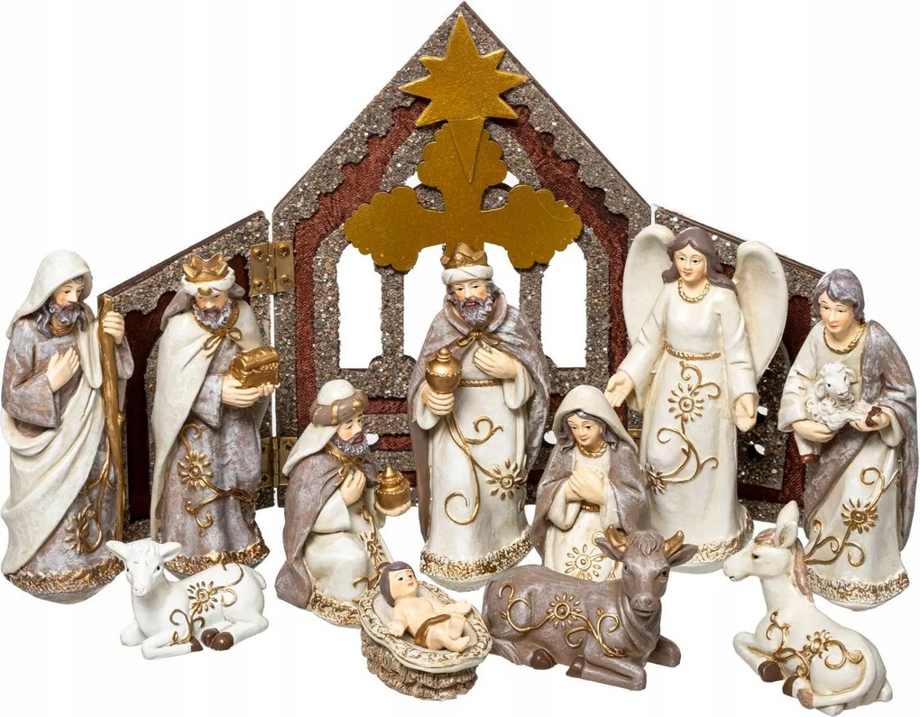 Karácsonyi Betlehem Karácsonyi Figura 13X19X14 CM 11 Figura Karácsonyra