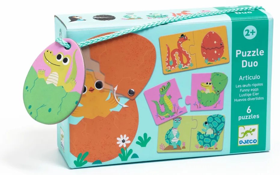 Párosító puzzle - Kié a tojás, 12 db-os - Funny eggs