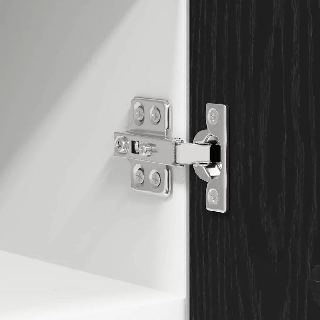 Függő szekrény Riga 2 pcs Fekete tölgy és fehér 30 x 31 x 40 cm