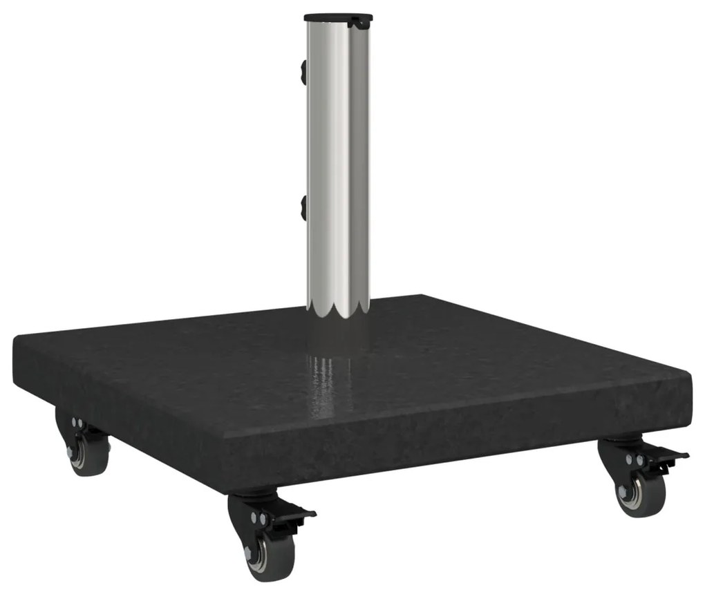 Kerekes Napernyő Talp Ø38/48mm Rúd Fekete Gránit 30 kg Négyzet