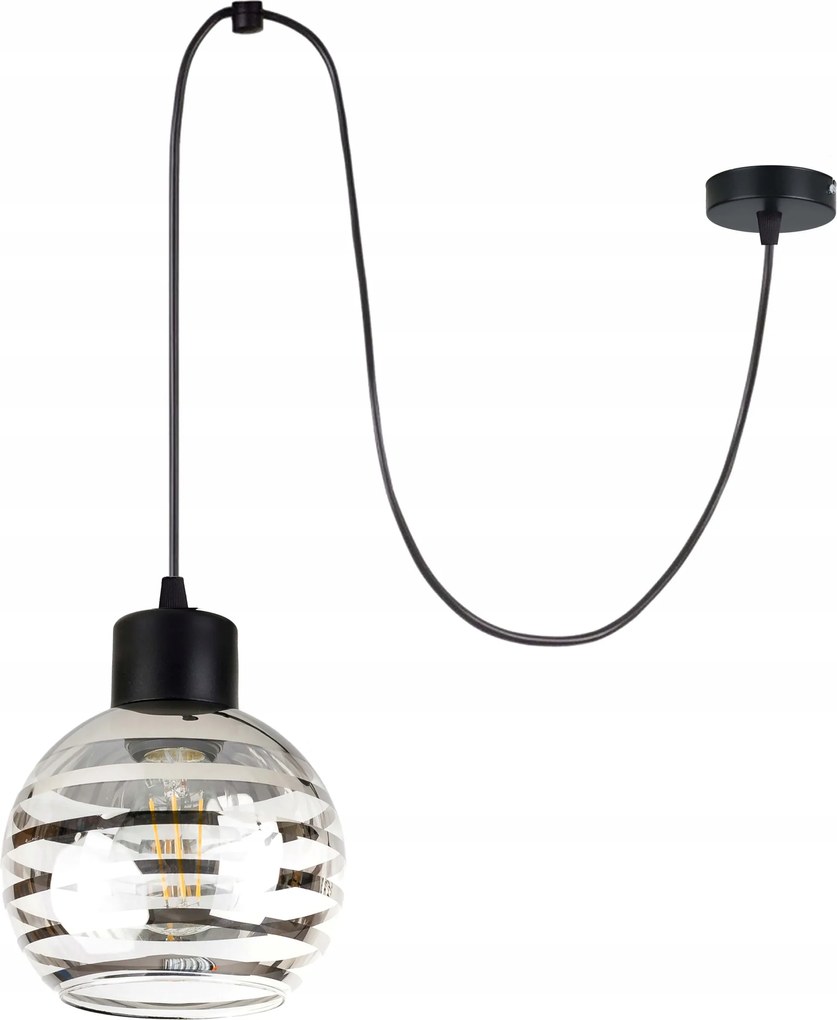 Függő mennyezeti lámpa Zwis Loft E27 Pók Üveg