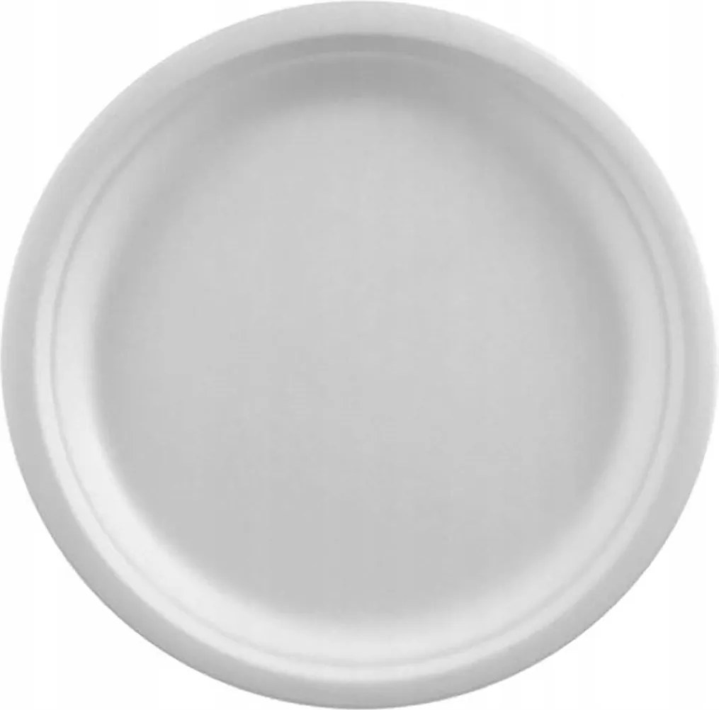 Aku Tányér fehér kerek nagy biológiailag lebomló 26cm 50 db