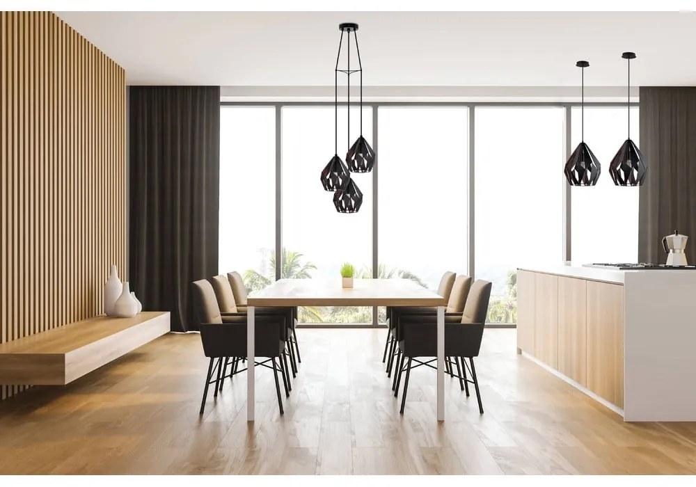 Fekete függőlámpa fém búrával ø 31 cm CARLTON 1 – EGLO