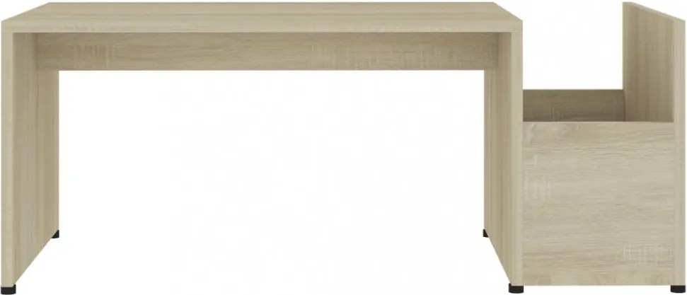 sonoma tölgy színű szerelt fa dohányzóasztal 90 x 45 x 35 cm