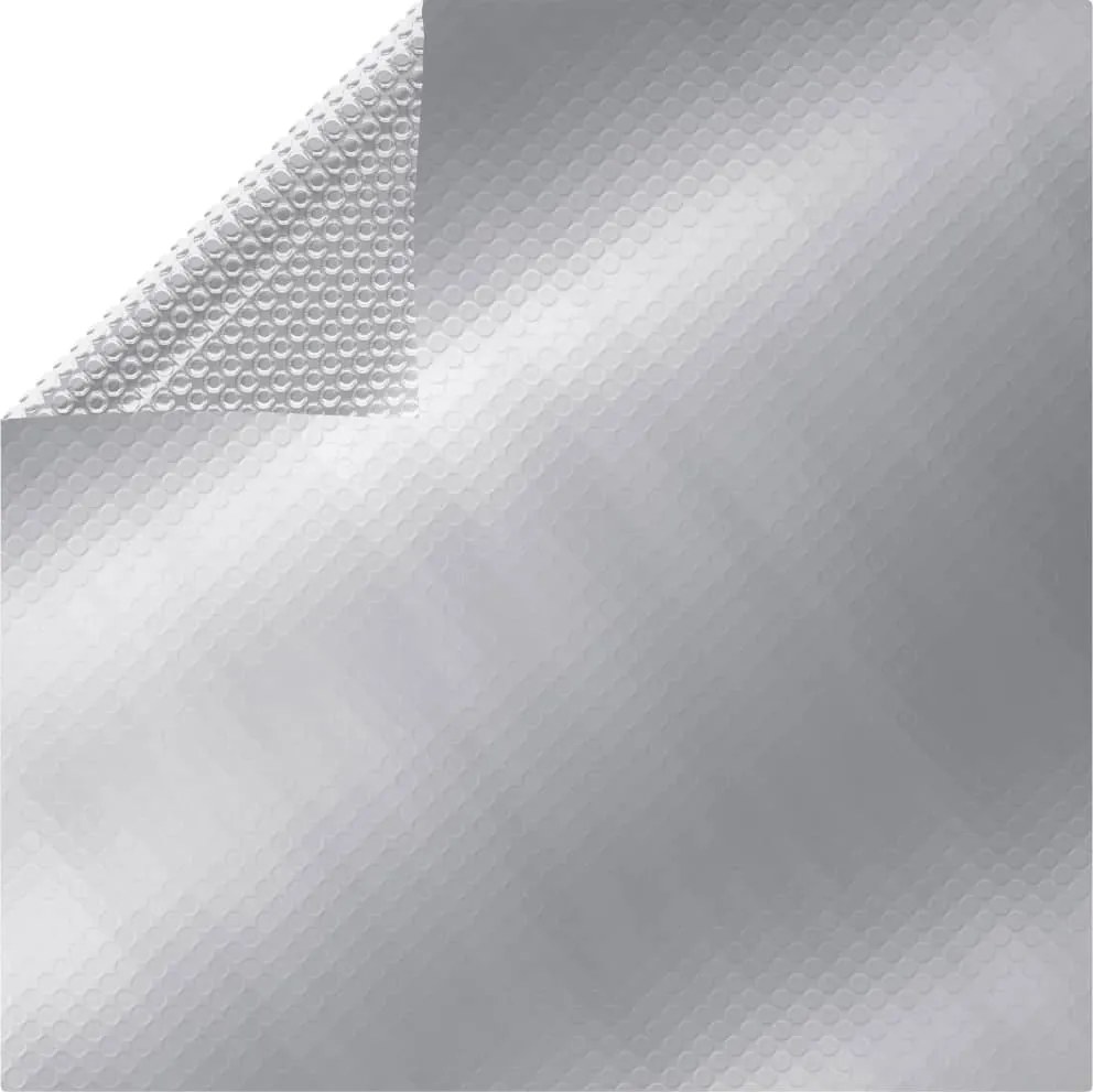 vidaXL ezüstszínű négyszögletes PE medencetakaró 800 x 500 cm
