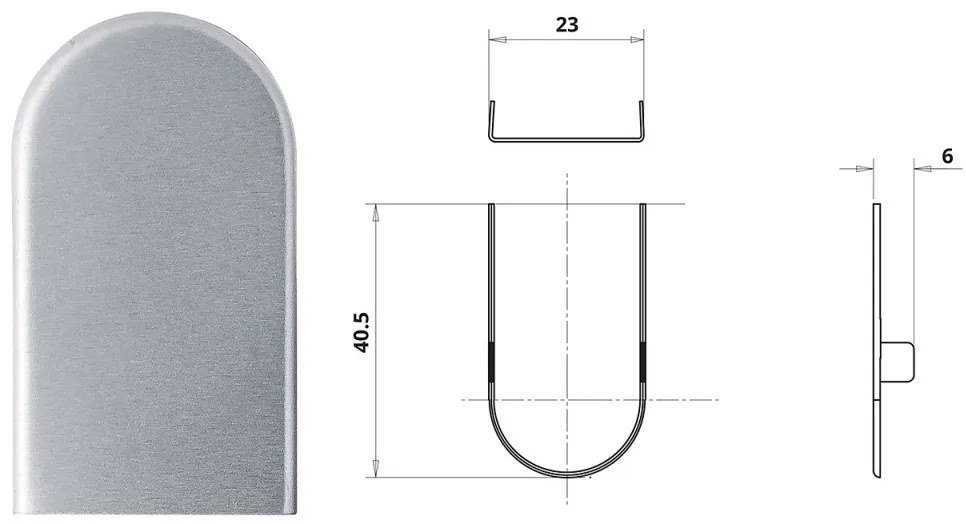 Otlav pánttakaró 3D rejtett 23x120 F1 IN230-hoz
