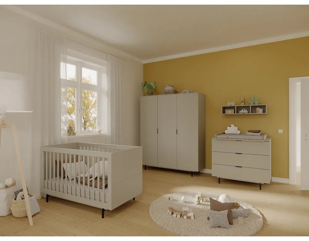 Szürke gyerek komód pelenkázó feltéttel 105x102x54 cm Tomino – Germania