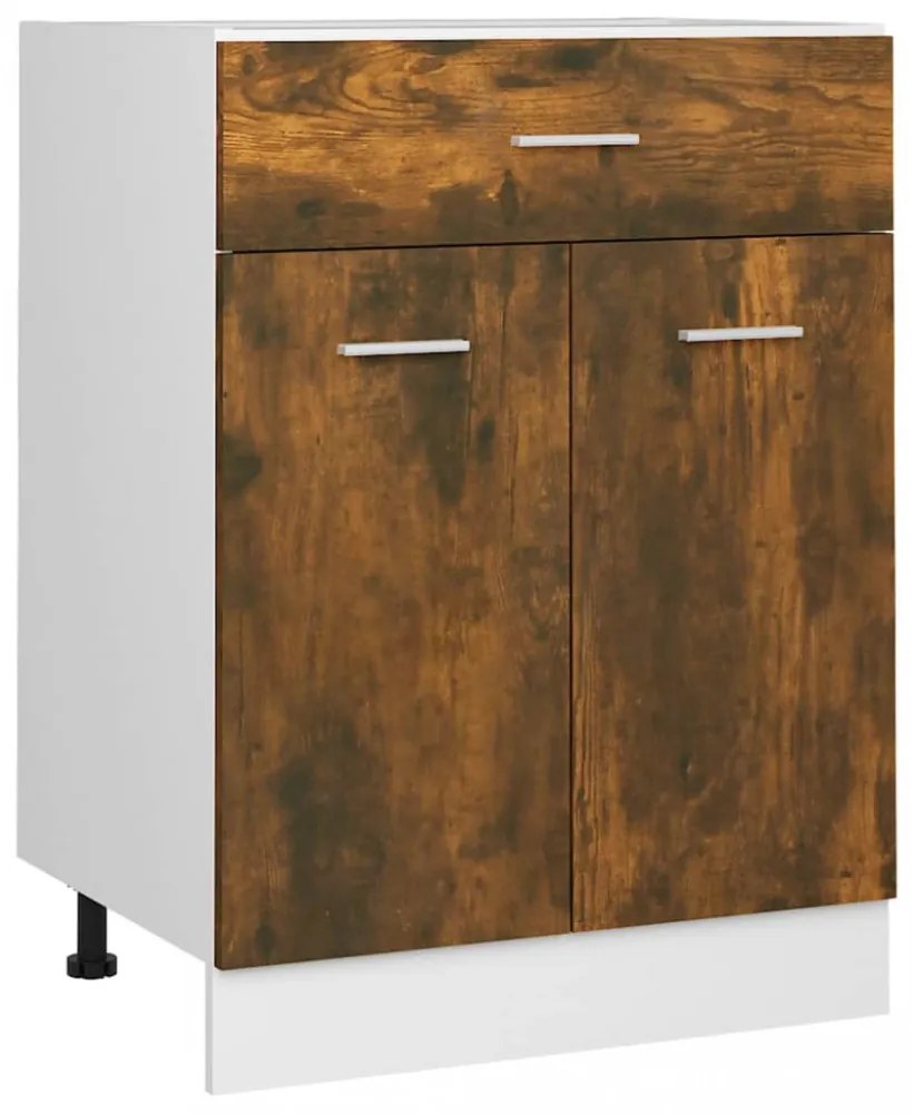 “Lyon” füstös tölgy színű szerelt fa alsó fiókos szekrény