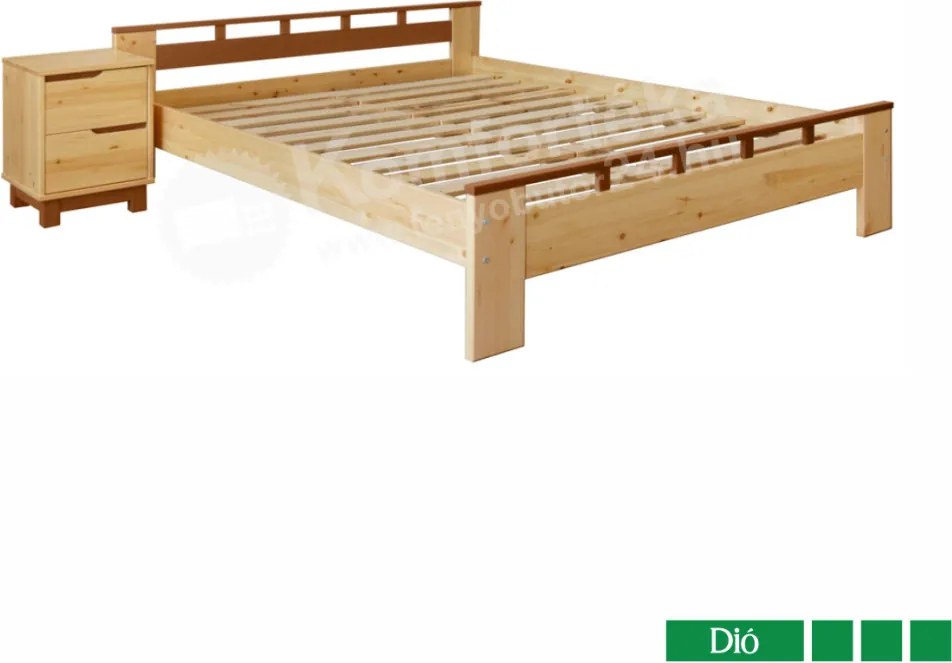 Lexa fix fenyő ágyváz 160x200 Dió