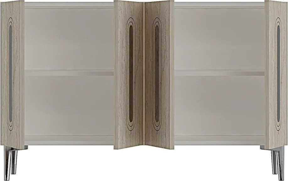 Rany 120 - White, Travertine, Silver
