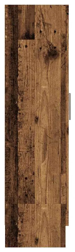 antik fa színű szerelt fa könyvszekrény 82,5 x 30,5 x 115 cm