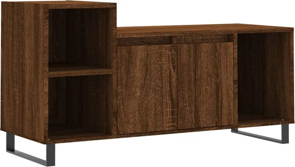 vidaXL barna tölgyszínű szerelt fa TV-szekrény 100x35x55 cm