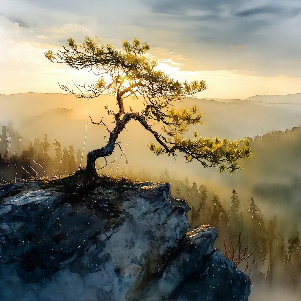 Canvas Vászonkép Lengyelország Hegyek Sokolica Fenyő 40 x 40