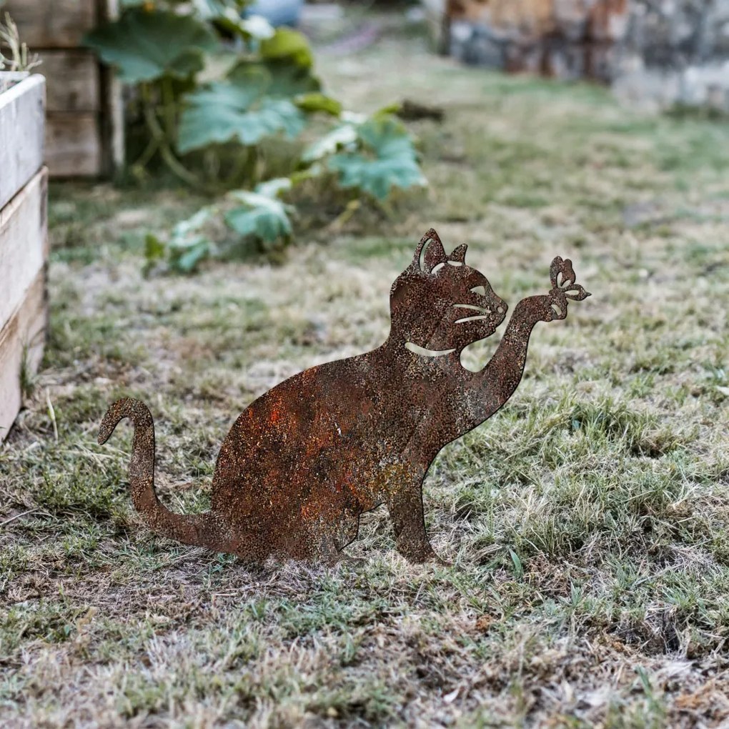 Cat fém kerti dísztárgy, 36×31 cm – TR565TNL1295