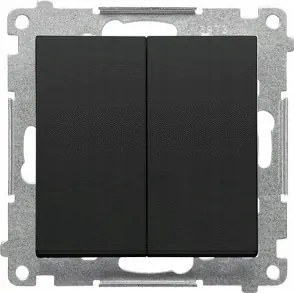 Simon 55 Dupla kapcsolós falsík alatti lépcsőkapcsoló fekete Matt 10AX