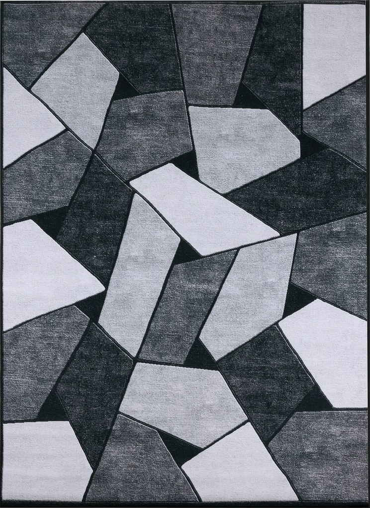 Szürke Szőnyeg 160x220 Szobába Modern Geometrikus Csúszásgátló Bcf
