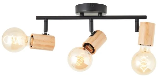 Brilliant - KERRY spotlámpa 3xE27/40W/230V fekete/bambusz