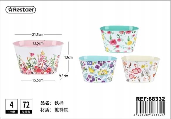 Színes Fém Virágtartók Ideális Dekoráció