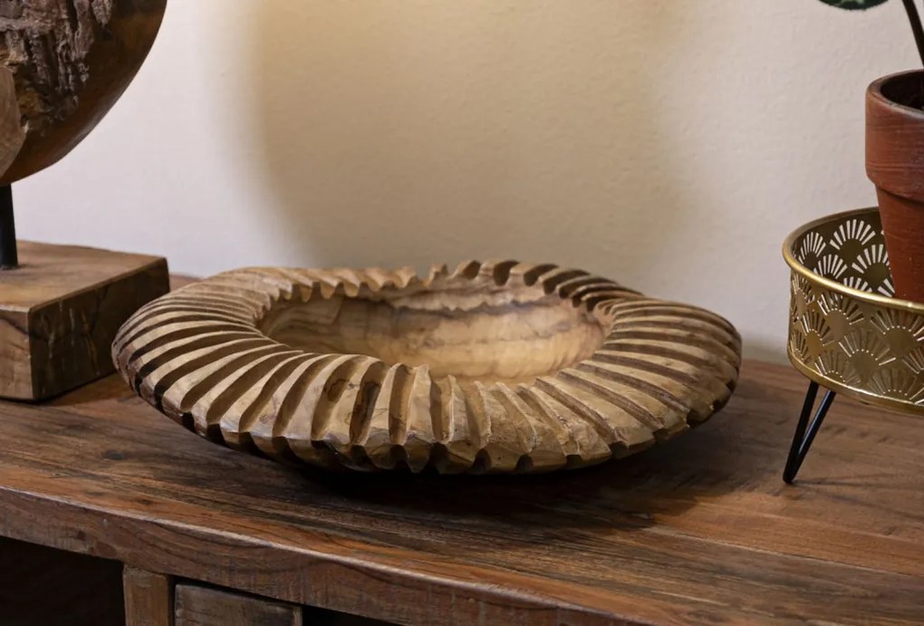Tálca geris teak ø 35x7cm