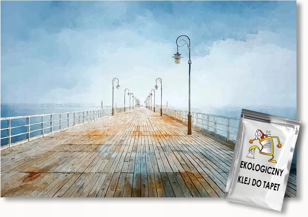 Fotótapéta Flizelina Tájkép Tenger Móló Híd Séta Nyaralás 150x105 ragasztó