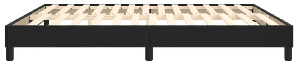 fekete műbőr rugós ágykeret 160x200 cm