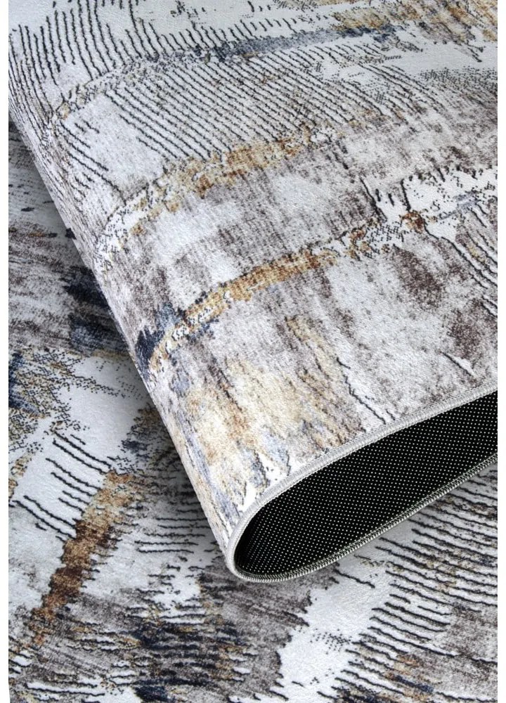 Világosszürke szőnyeg 160x230 cm Malard Anthracite Gold – Elle Decoration