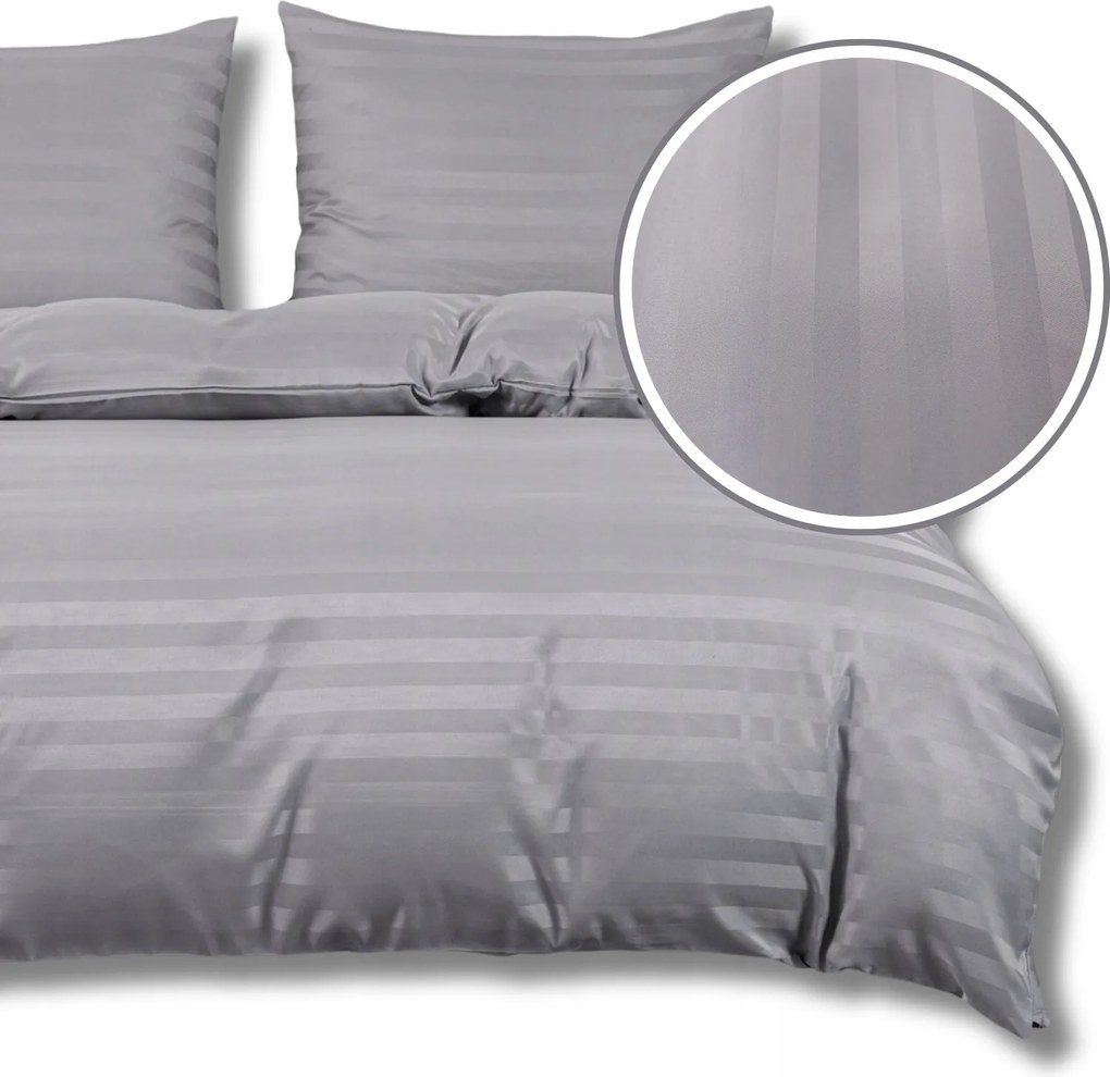 Ágynemű Garnitúra Adamaszek 200x220 Ágyneműhuzat Damaszt Csíkos Színek