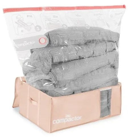 Vákuumos műanyag ruhatároló doboz szett 3 db-os 65x45x27 cm Pink Edition – Compactor