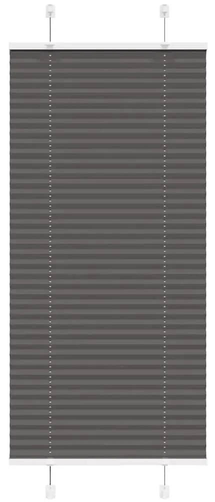 pliszírozott redőny fekete 55x100 cm szövetszélesség 54,4 cm