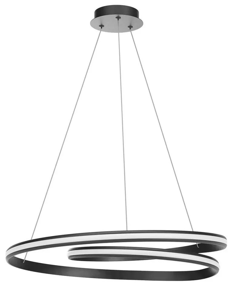 Redo 01-4365 - Dimmelhető LED kábeles csillár TORSION LED/60W/230V fekete