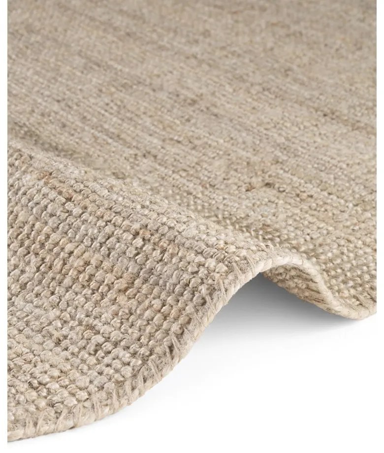 Krémszínű juta kerek szőnyeg ø 160 cm Bouclé Jaipur – Hanse Home