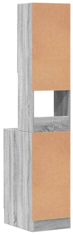 szürke sonoma színű szerelt fa konyhaszekrény 35 x 50 x 180 cm
