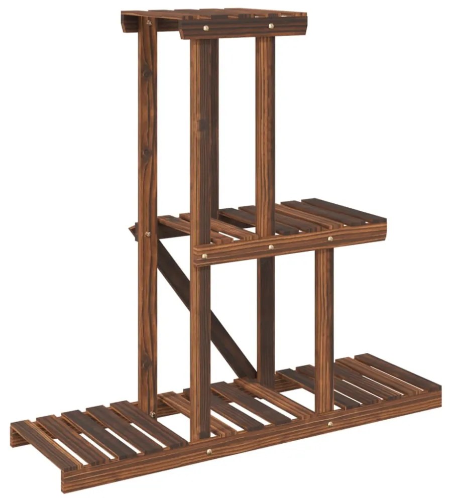 tömör fenyőfa virágtartó állvány 81 x 25 x 75,5 cm