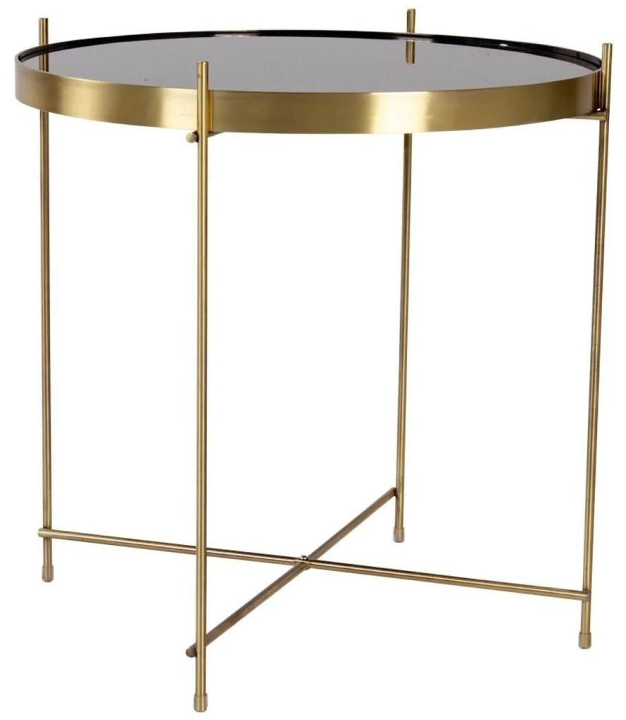 VENEZIA arany üveg dohányzóasztal 48cm