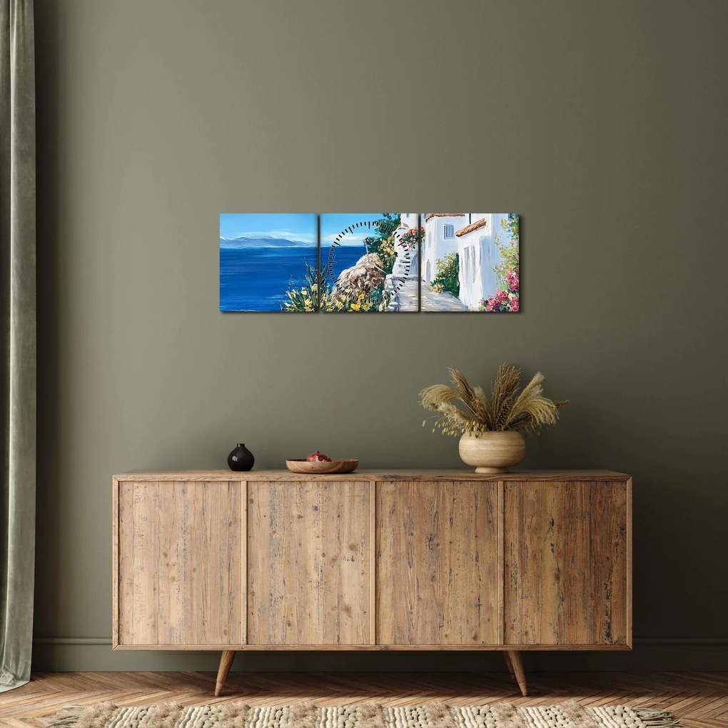 Kép - Sikátor a tenger mellett (órával) (90x30 cm)