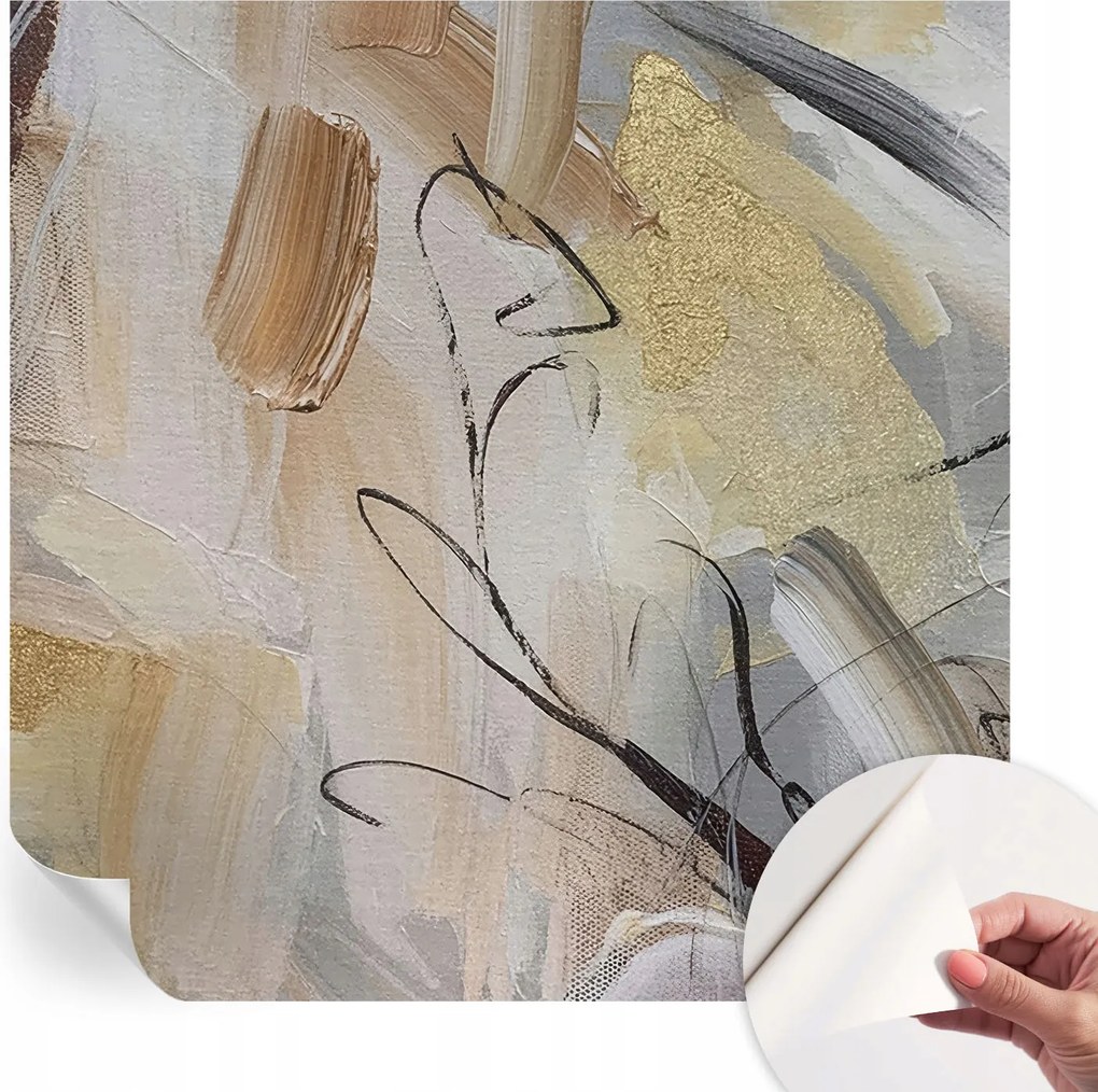 Öntapadós tapéta Fali furnér 3D Absztrakt kompozíció 250x250 cm