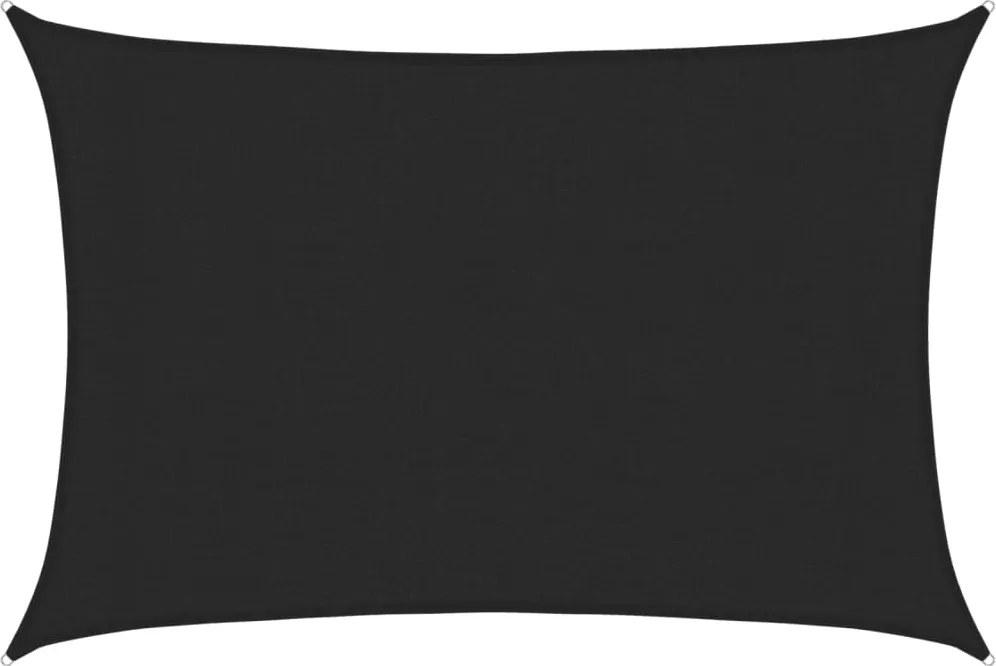 vidaXL fekete HDPE napvitorla 160 g/m² 3 x 4 m