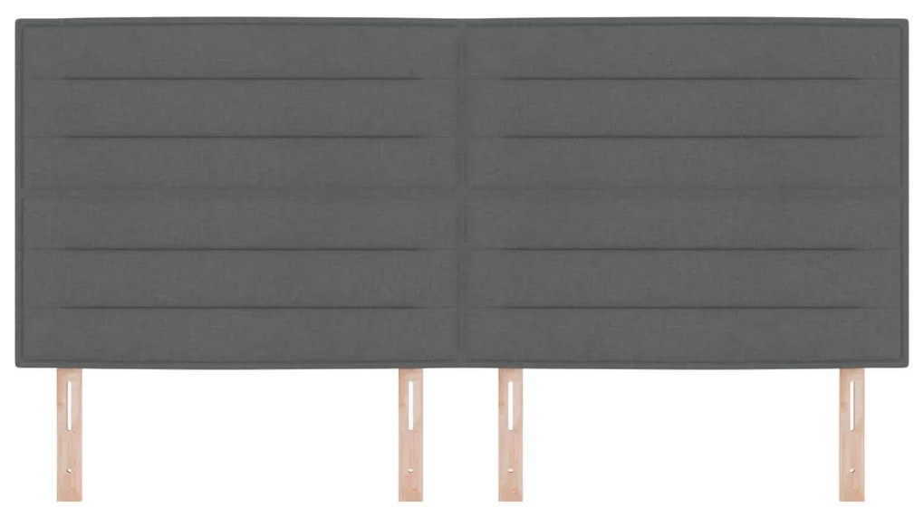 Fejtámla modern dizájn Sötét szürke 200 cm Szövet