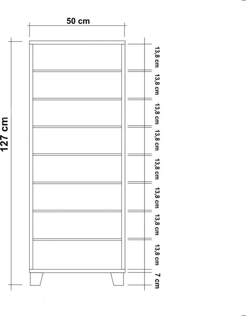 Mega Wood Sonoma Oak cipősszekrény