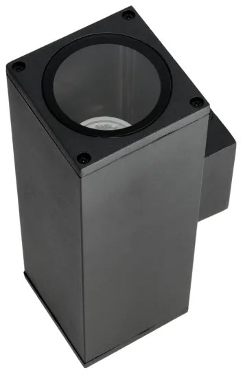 Kültéri fali lámpa 2xGU10/35W/230V IP54 szögletes fekete