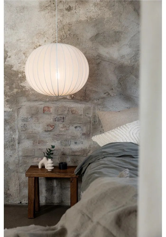 Fehér függőlámpa textil búrával ø 50 cm Florence – Markslöjd