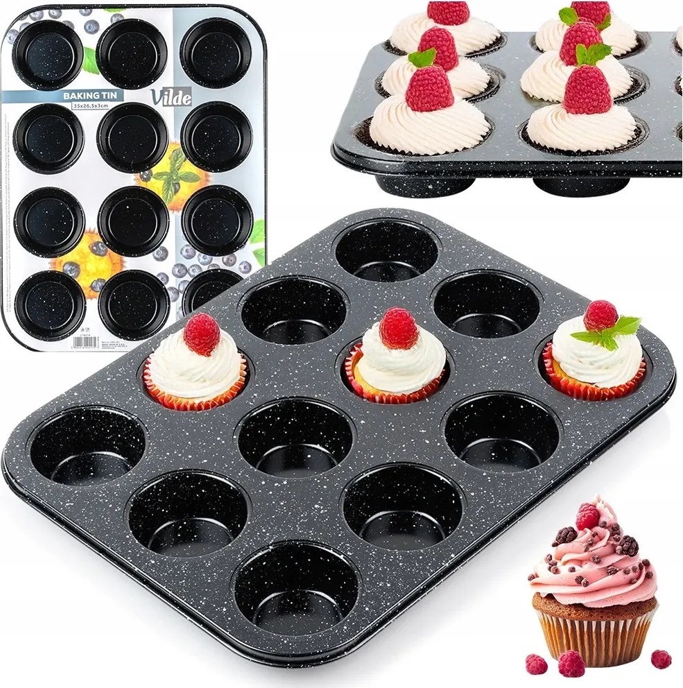 Muffin Sütőforma Gránit Muffin Sütőlap 35X26,5X3CM