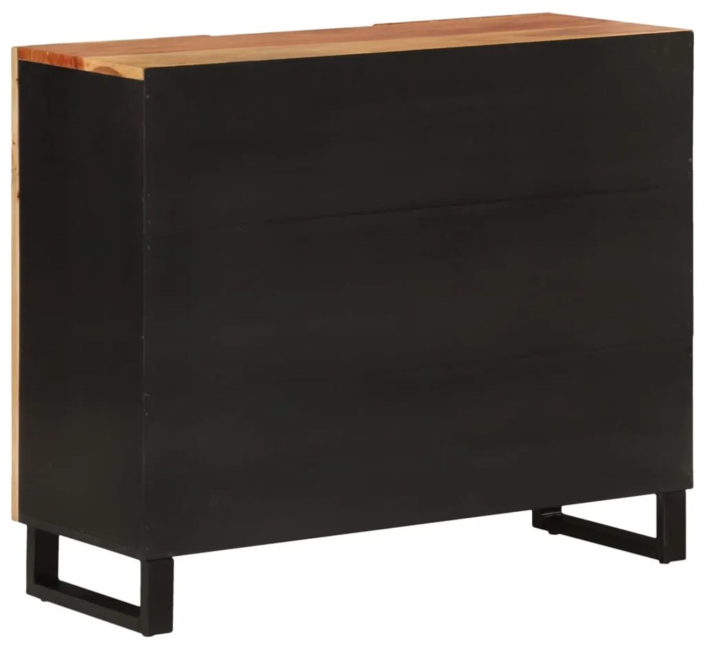 tömör akácfa tálalószekrény 2 ajtóval 90 x 33 x 75 cm