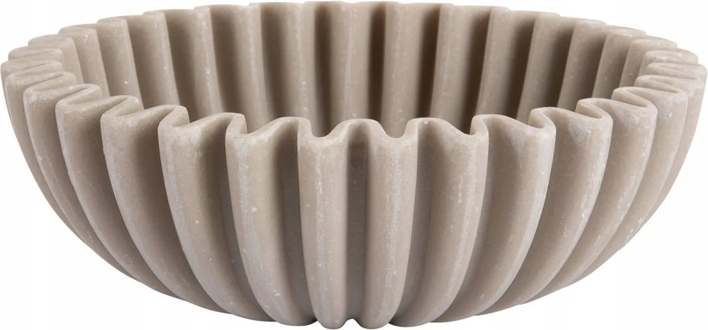 Dekorációs Tál Műanyag Ø 20 CM Bézs 20X20X6,5 CM