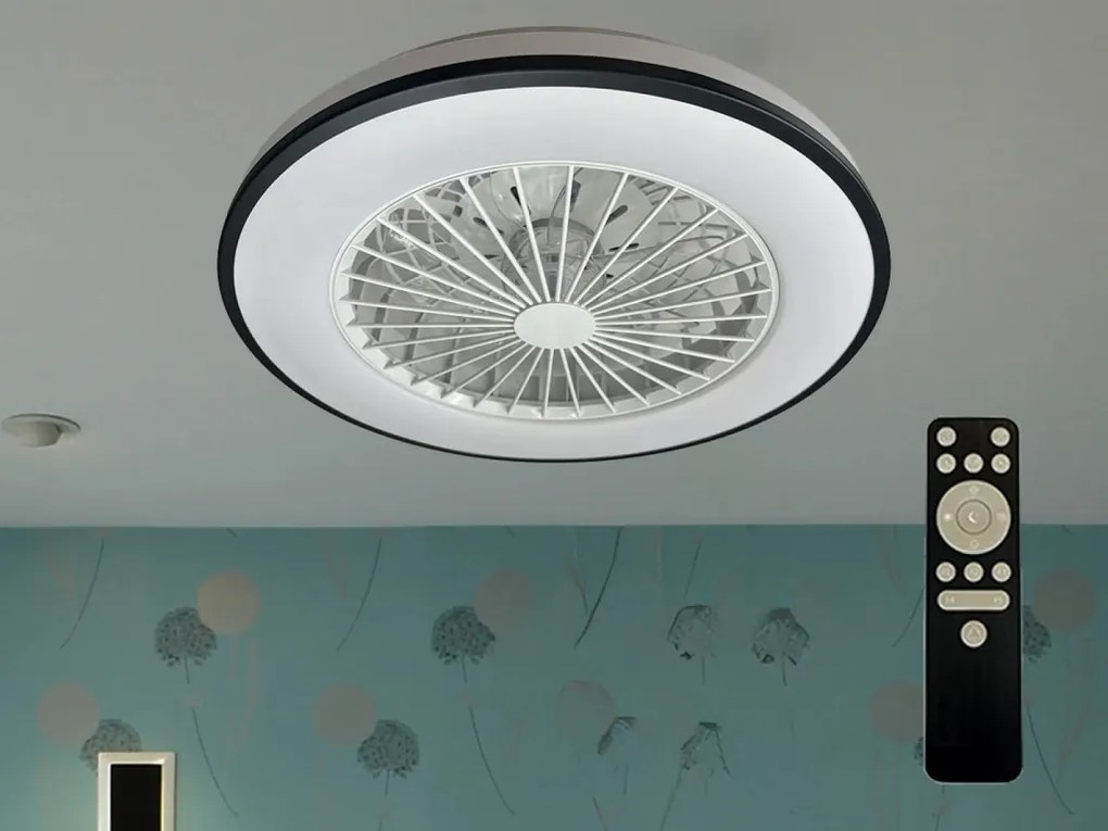 LED mennyezeti lámpa OPAL + mennyezeti ventilátor + távvezérlő 48W - LCL6344