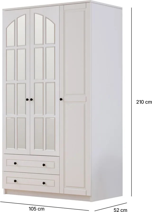 Beyza gardróbszekrény, 105 cm – Rb-011