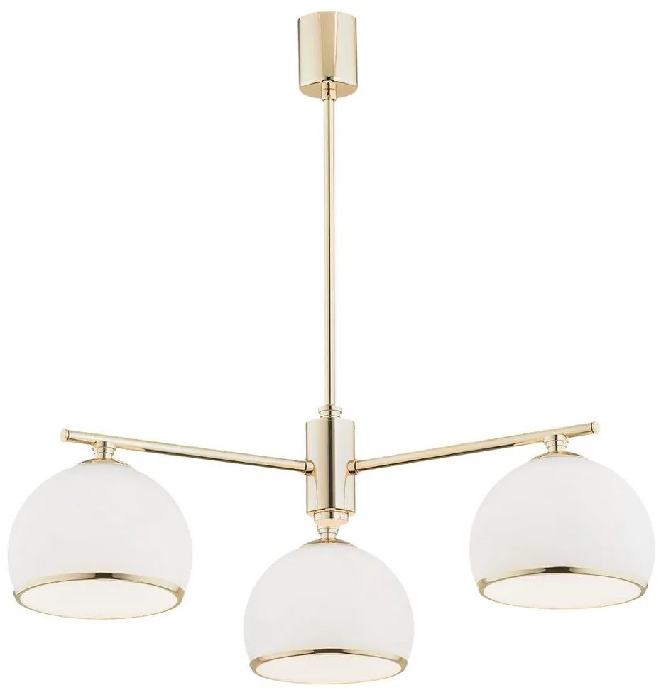 Argon 1488 - Csillár rúdon MARBELLA 3xE27/15W/230V sárgaréz